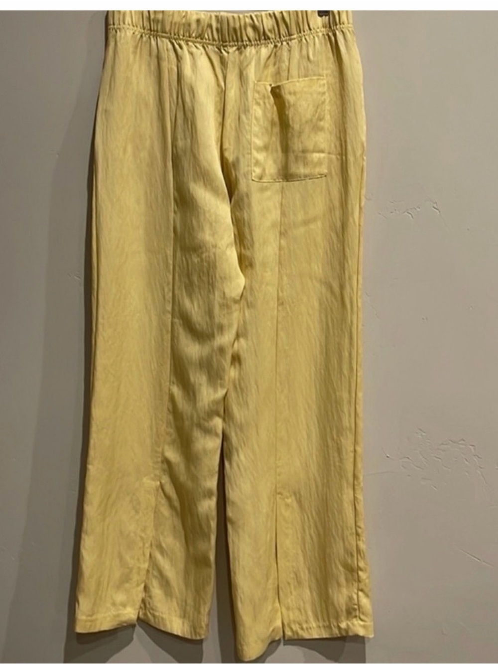 Zara Butter Yellow Wide Leg pant s XL - Picture 3 of 7